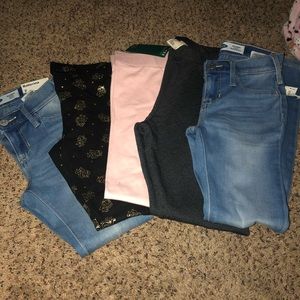 Bundle of girls pants 7-8.